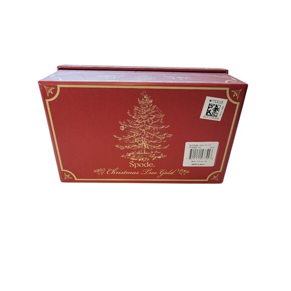 NEW Spode 22K Christmas Napkin Rings Set of 4 Holiday Decor White Green - Picture 6 of 9